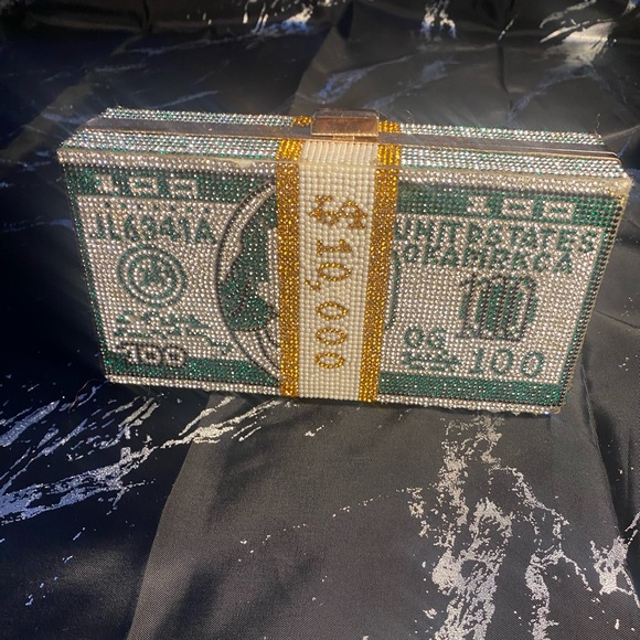Dollar Rhinestone box Evening Bag  ! 🌟 - Picture 4 of 5